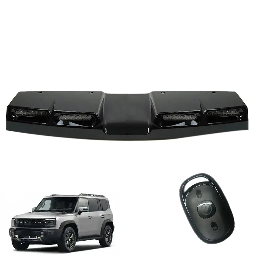 GUNMANSA Jetour T2 (25-On) Urban Series Gloss Black 4-Pod LED Roof Light With Remote