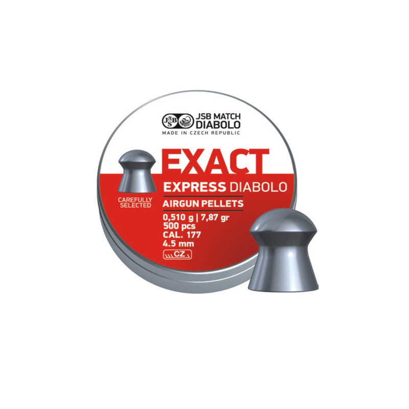 GUNMANSA JSB Match Diabolo Exact Express 4.52mm .177 Cal 500 Pieces-JSB-546257