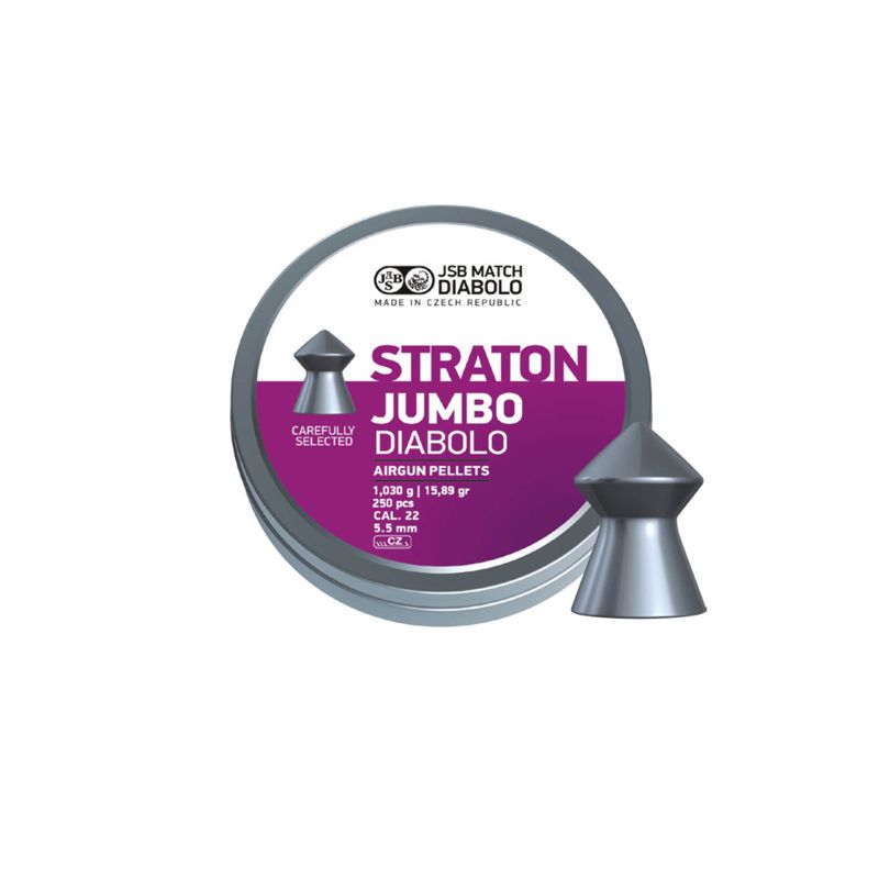 GUNMANSA JSB MATCH DIABOLO STRATON JUMBO PELLETS 5.5MM 250CT - JSB-546238