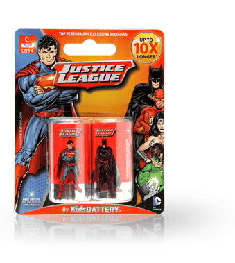 GUNMANSA Justice League LR14 C Alkaline Batteries Double Pack