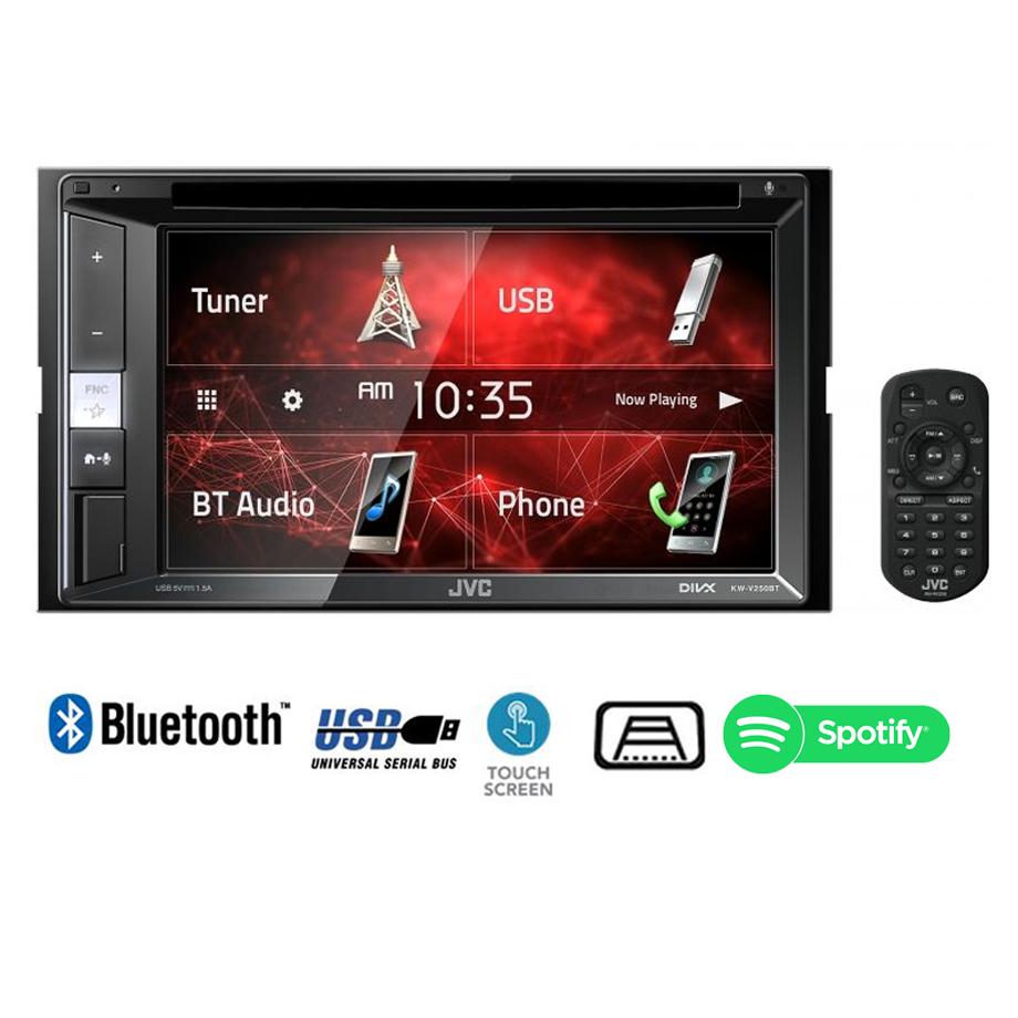 GUNMANSA JVC 6.2 Inch KW-V250BTM Double Din DVD Media Player With Bluetooth