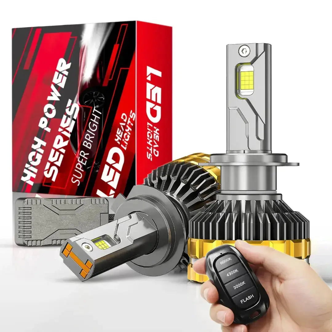 GUNMANSA K300 LED Canbus Bulbs With Strobe Function & Wireless Remote - H4