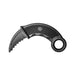 GUNMANSA KARAMBIT KNIFE BLACK COLOUR PP MATERIAL SERRATED BLADE - E423-PP
