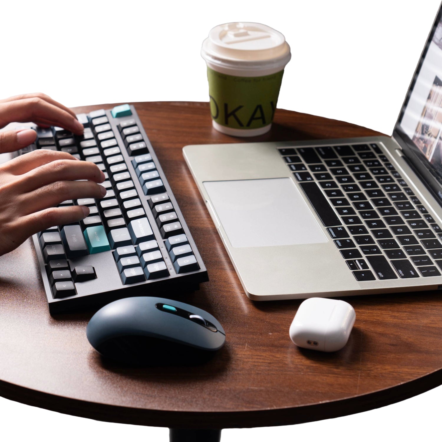 GUNMANSA Keychron B33 80% TKL Wireless Keyboard and Mouse Combo – Black/Green