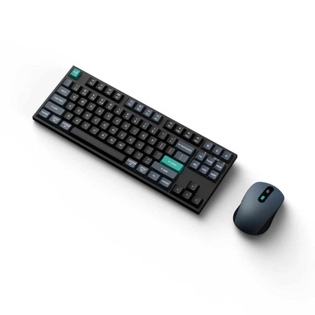 GUNMANSA Keychron B33 80% TKL Wireless Keyboard and Mouse Combo – Black/Green