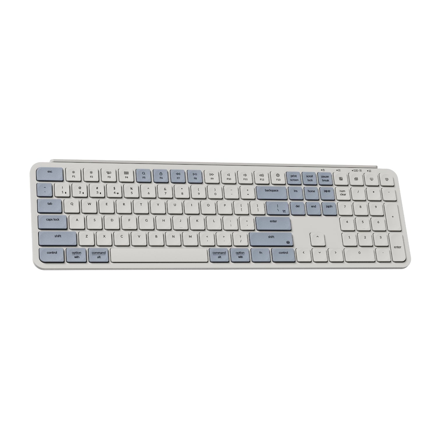 GUNMANSA Keychron B6 Pro Ultra-Slim 100% Wireless Keyboard - Retro Blue