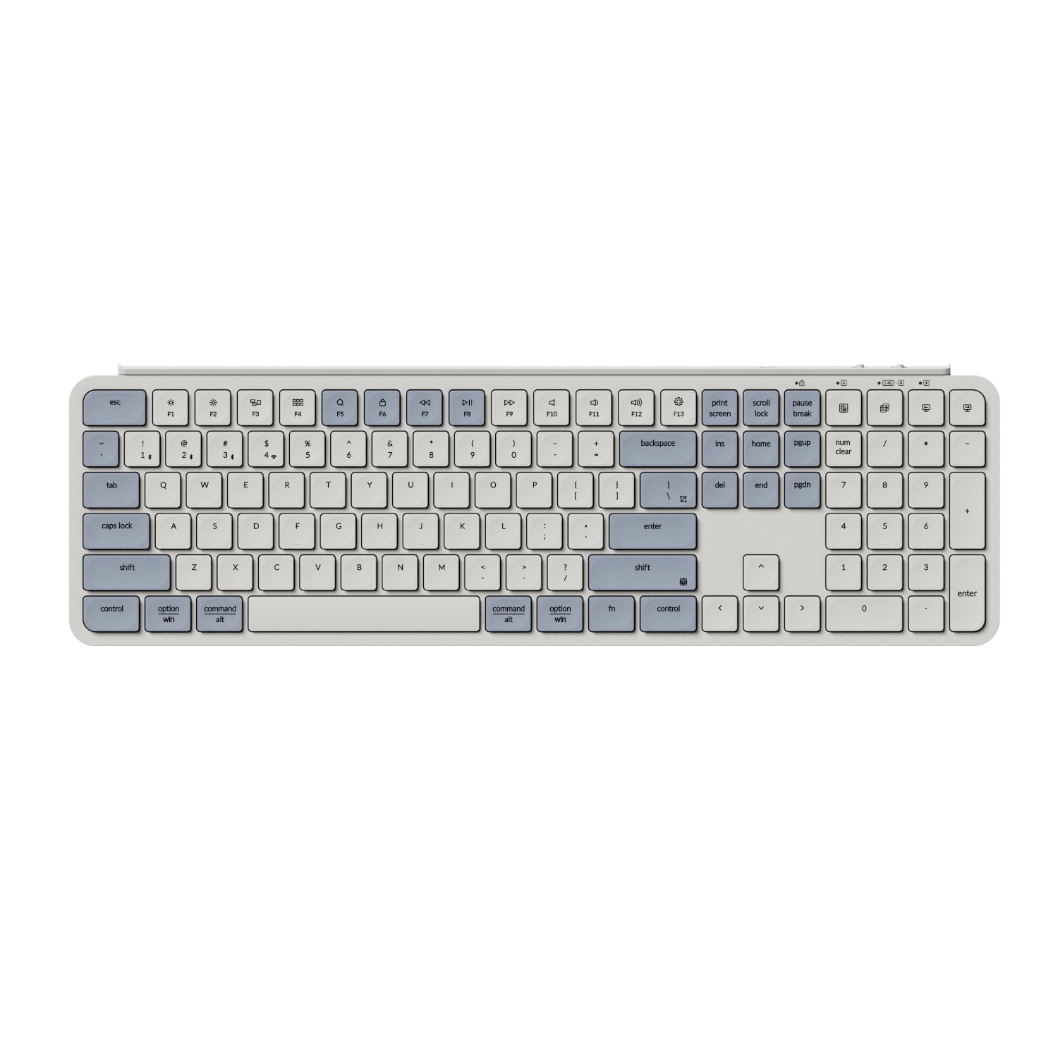 GUNMANSA Keychron B6 Pro Ultra-Slim 100% Wireless Keyboard - Retro Blue