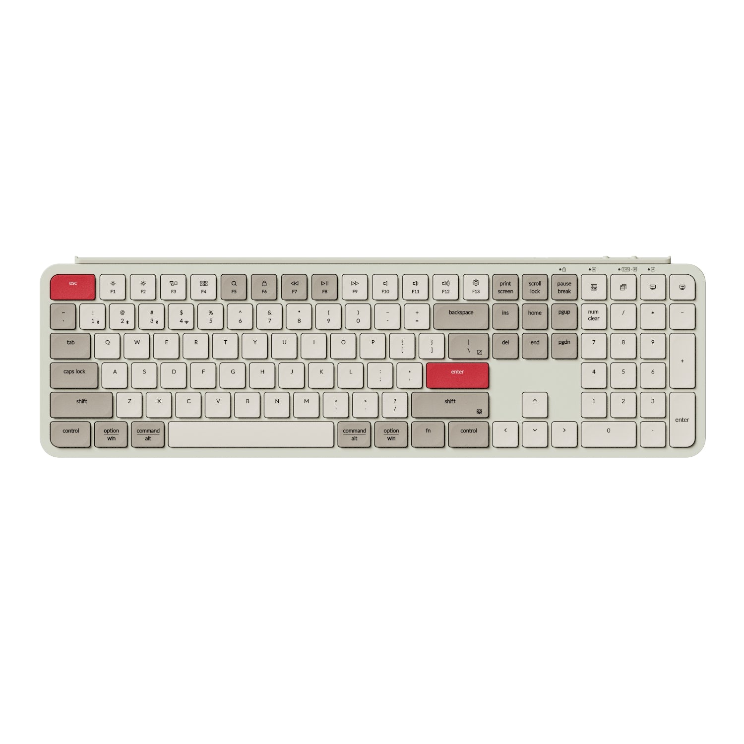 GUNMANSA Keychron B6 Pro Ultra-Slim 100% Wireless Keyboard – Retro Red