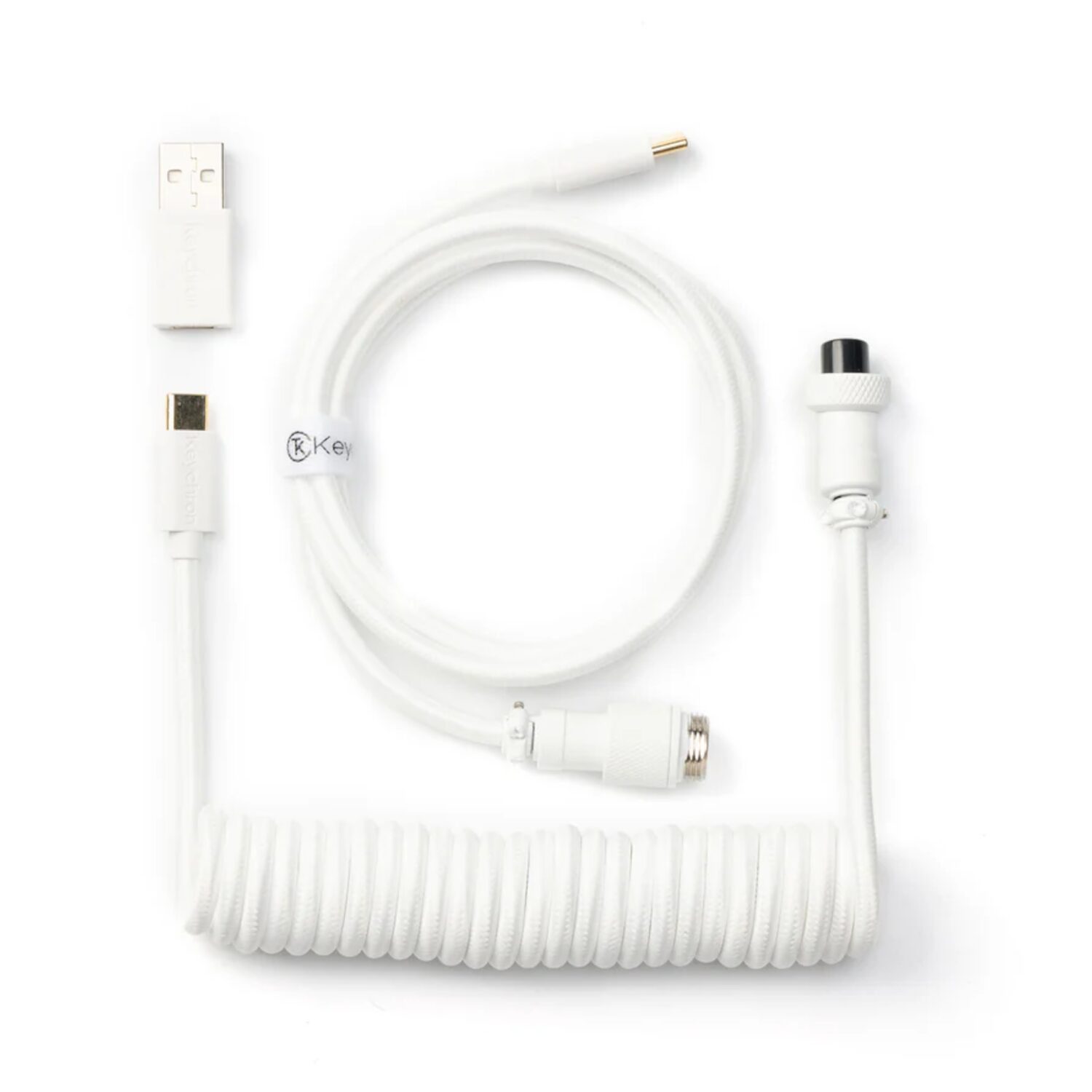 GUNMANSA Keychron Coiled Aviator White Cable