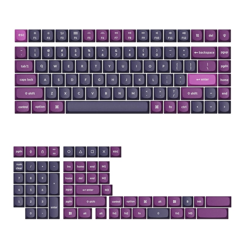 GUNMANSA Keychron Double Shot OSA PBT Keycap Full Keycap Set - Purple