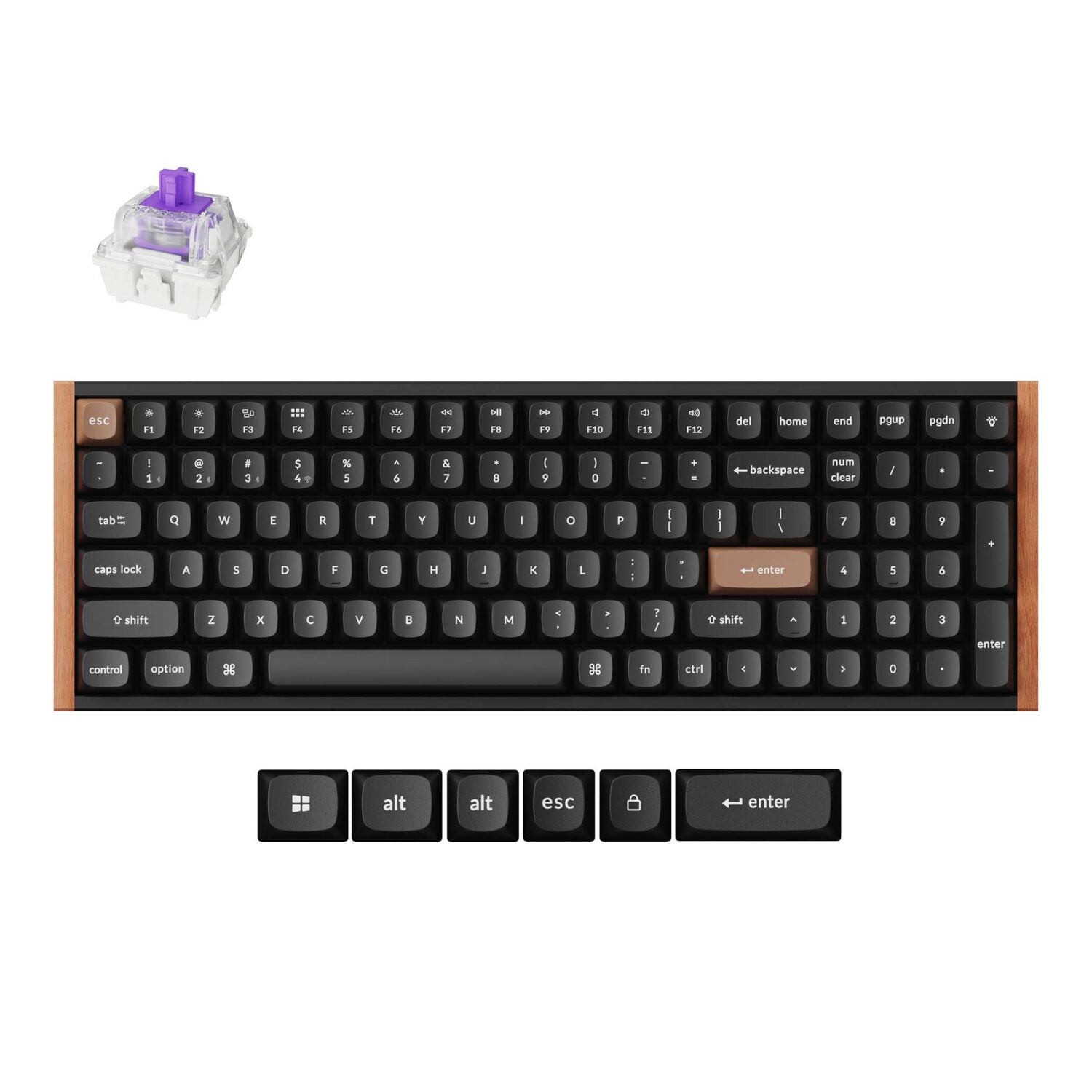 GUNMANSA Keychron K4 HE Wireless Magnetic Switch Mechanical Keyboard (96% Layout, Gateron Hall Effect Switches)