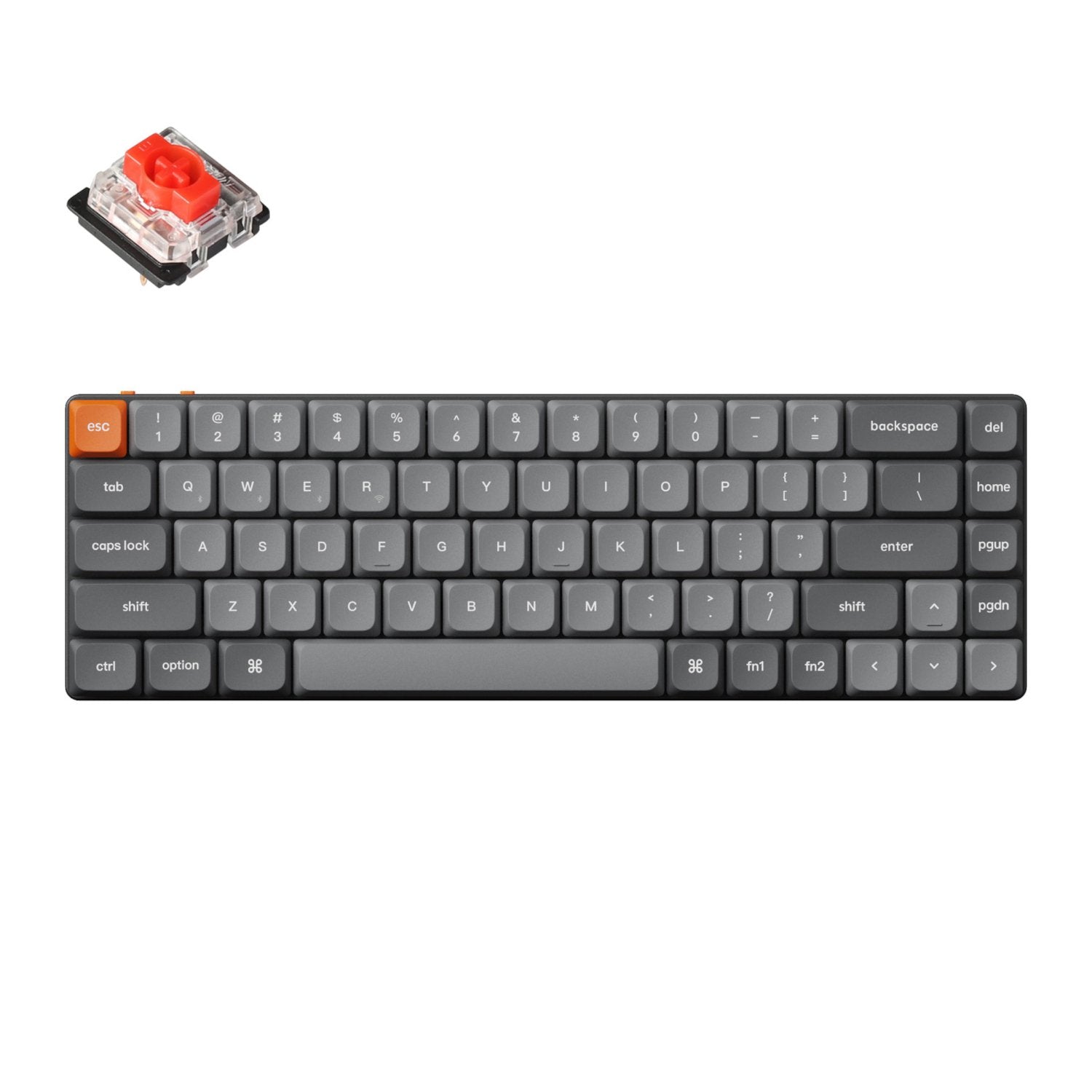 GUNMANSA Keychron K7 Max QMK/VIA 65% Wireless Custom Mechanical Keyboard | RED Switches