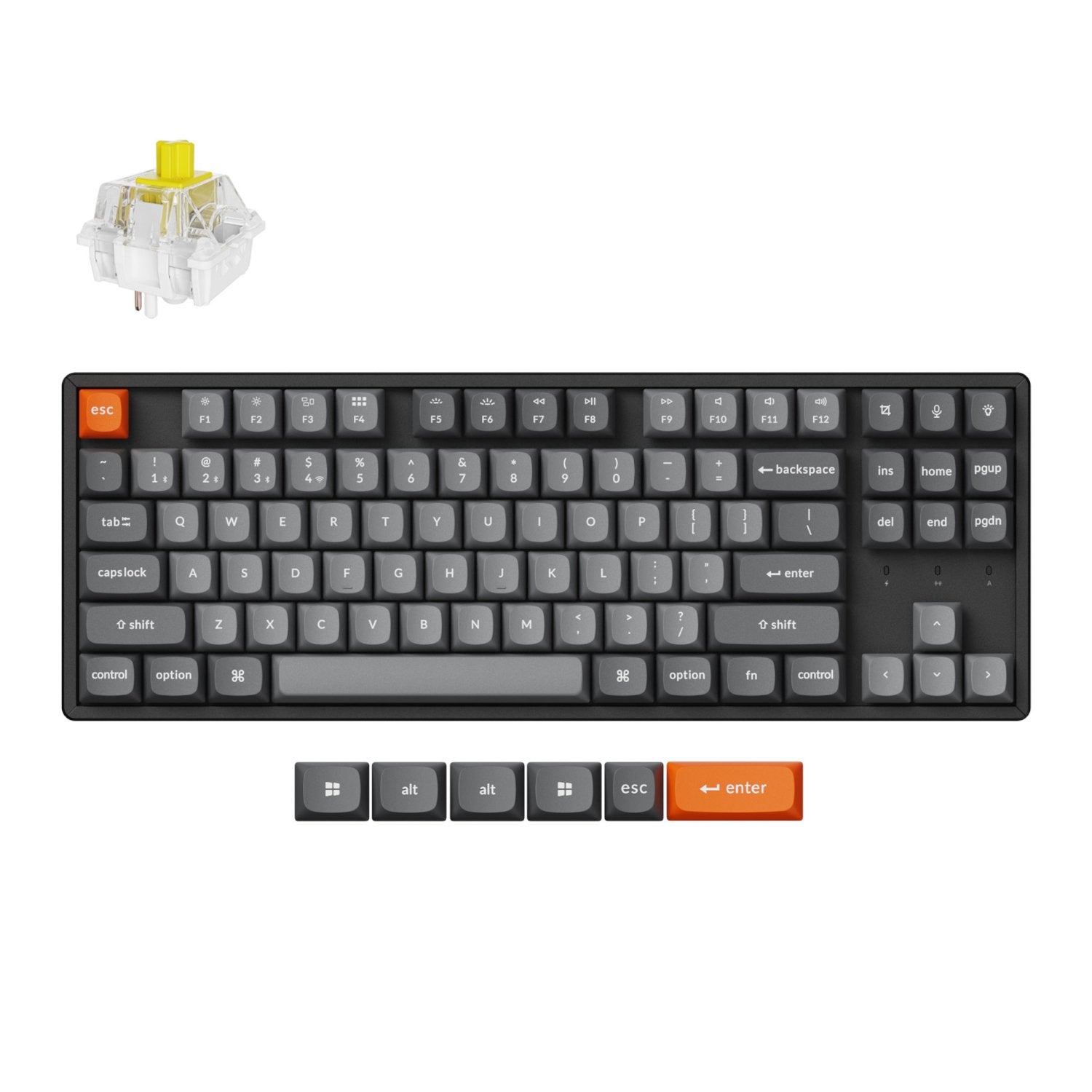 GUNMANSA Keychron K8 Max QMK Wireless Custom Mechanical Keyboard | BANANA Switches