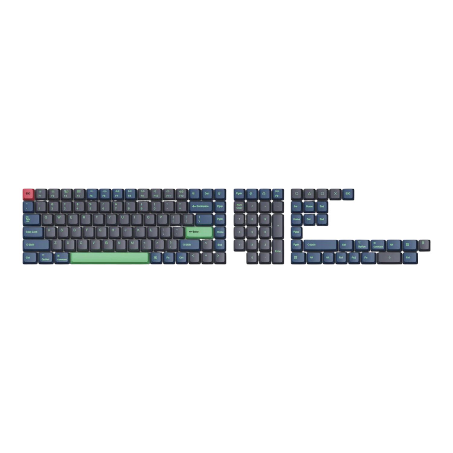 GUNMANSA Keychron OEM Dye-Sub PBT Keycap Set – Hacker (Version C, PBT, OEM Profile, MX-Compatible)