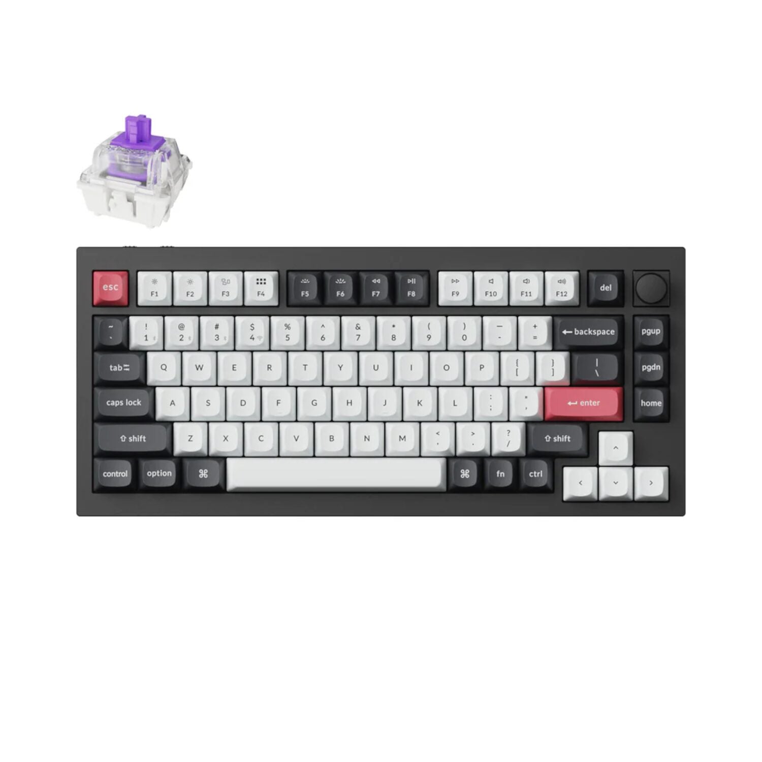 GUNMANSA Keychron Q1H-M1 QMK Wireless Custom Keyboard - Black