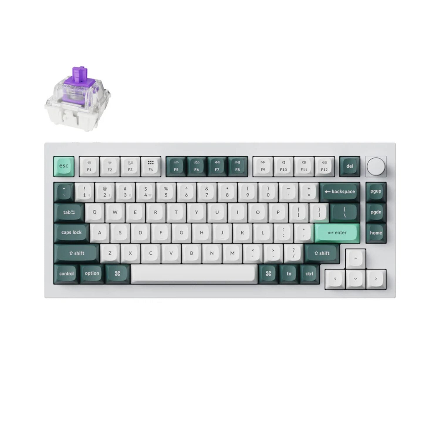 GUNMANSA Keychron Q1H-P1 QMK Wireless Custom Keyboard - White