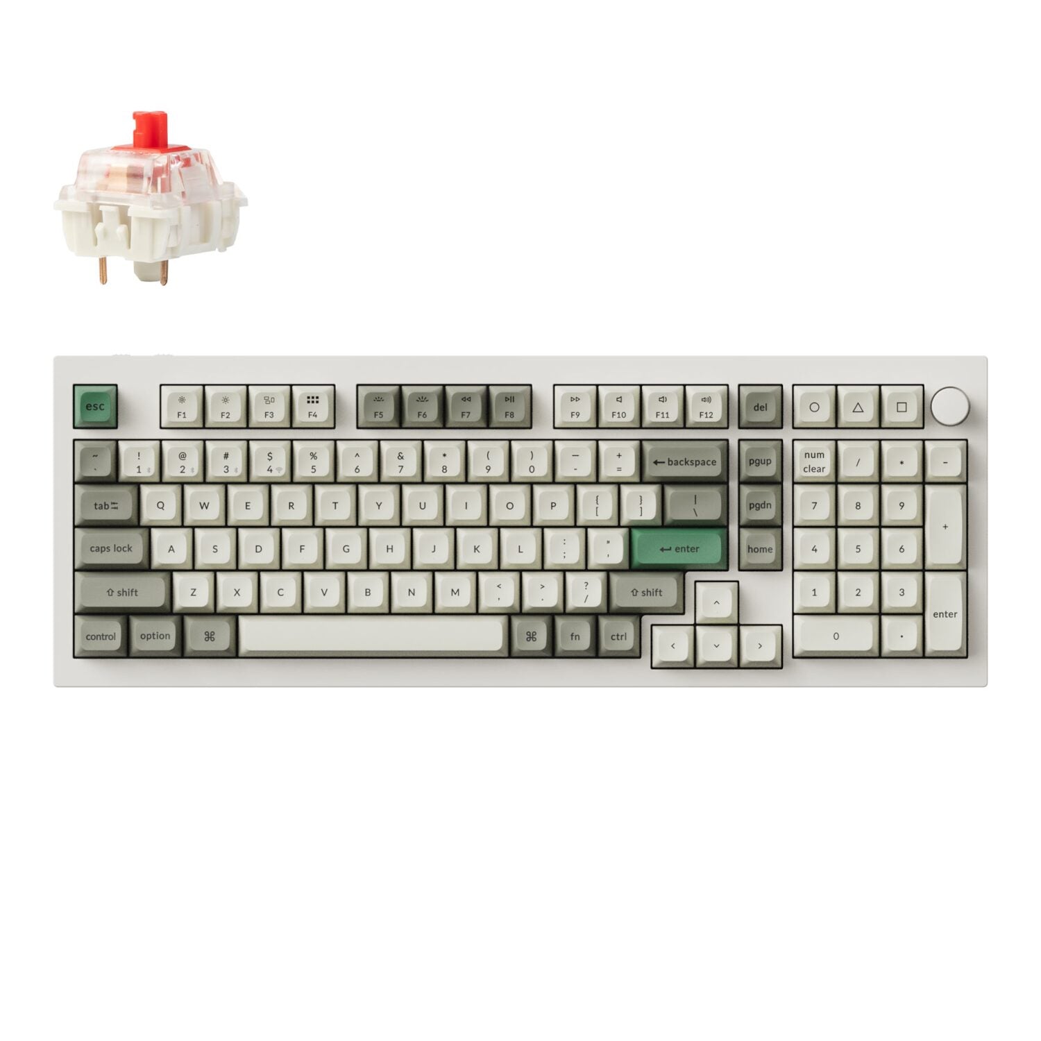 GUNMANSA Keychron Q5M-P1 QMK/VIA Wireless Custom Keyboard - Shell White