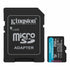 GUNMANSA Kingston 256GB microSDXC Canvas Go Plus Gen4 200MB/s A2 U3 V30 Card + Adapter