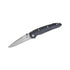 GUNMANSA Kizer Cutlery Sliver Stonewashed Blade, Black Aluminum Handles Folding Knife- Ki4419A4