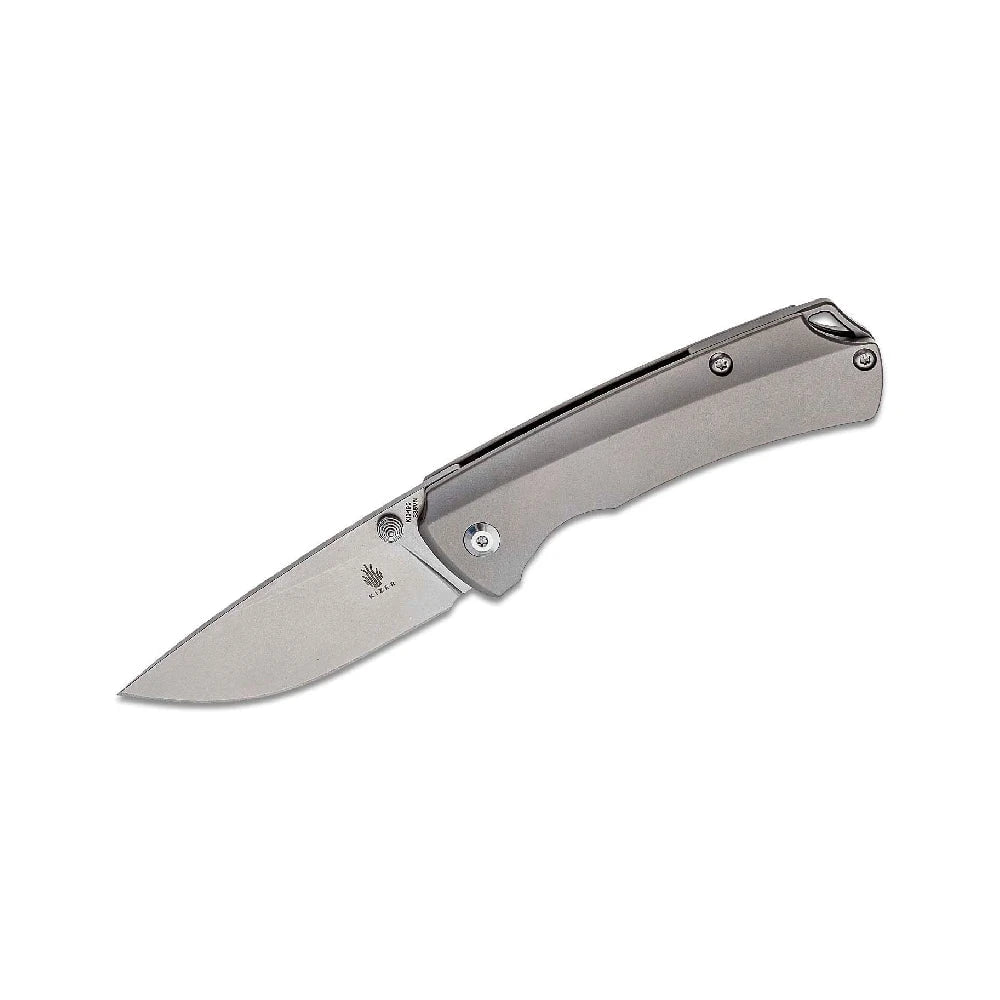 GUNMANSA Kizer T1 Titanium Grey Folding Knife- KI3490