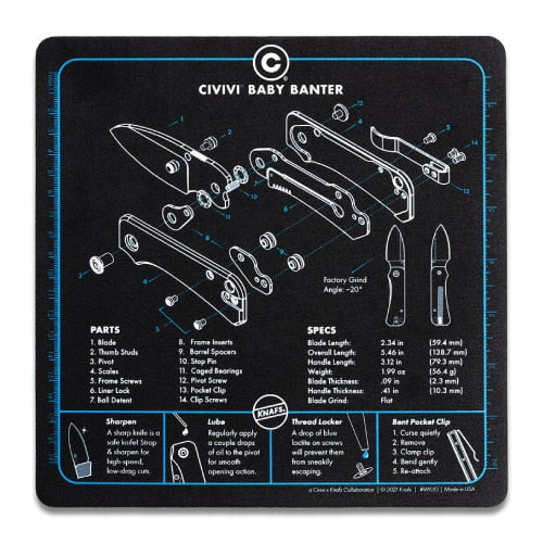 GUNMANSA Knafs Civivi Baby Banter Shop Mouse Pad