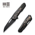 GUNMANSA Knife WE KNIFE Falcaria Flipper & Thumb Hole Knife Titanium & Carbon Fiber Handle (3.64" CPM 20CV Blade) WE23012B-2