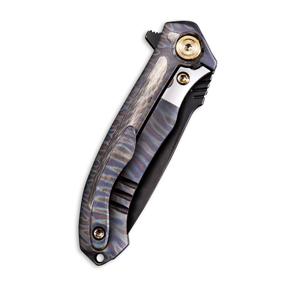 GUNMANSA Knife WEKNIFE Anodyne Flipper Knife Titanium & Carbon Fiber Handle (2.35" CPM S35VN Blade) 914B
