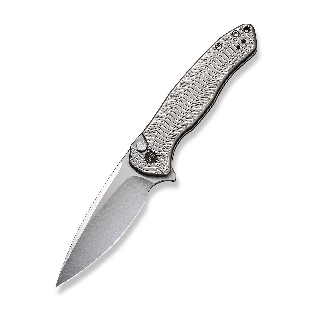 GUNMANSA Knife WEKNIFE Button Lock Kitefin Flipper Knife Titanium Handle (3.22" CPM 20CV Blade) WE19002M-2