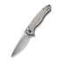 GUNMANSA Knife WEKNIFE Button Lock Kitefin Flipper Knife Titanium Handle (3.22" CPM 20CV Blade) WE19002M-2