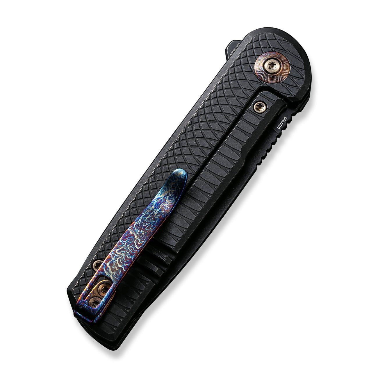 GUNMANSA Knife WEKNIFE Charith Flipper Knife Titanium Handle (2.98" CPM 20CV Blade) WE20056-1