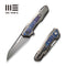 GUNMANSA Knife WEKNIFE Falcaria Flipper & Thumb Hole Knife Titanium Handle (3.64" CPM 20CV Blade) WE23012B-1