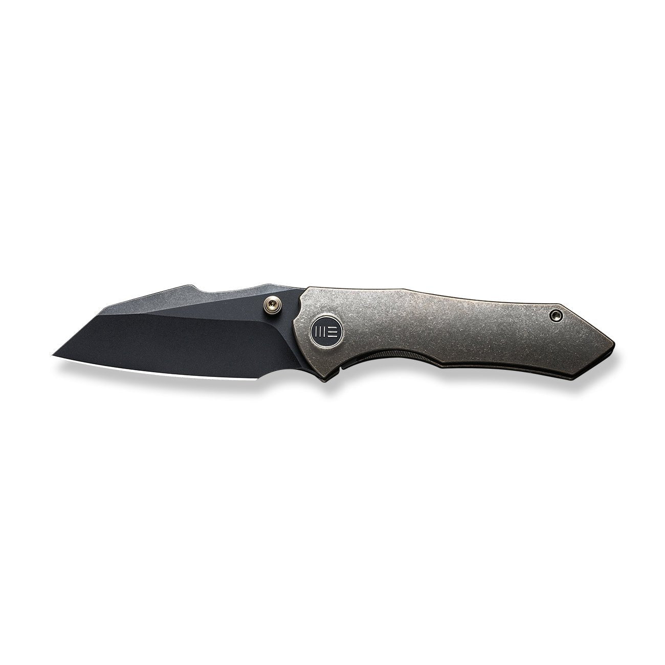 GUNMANSA Knife WEKNIFE High-Fin Thumb Stud Knife Titanium Handle (2.98" CPM 20CV Blade) WE22005-2