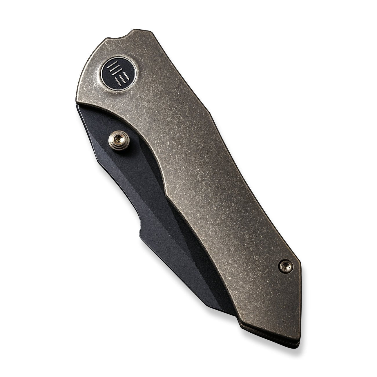 GUNMANSA Knife WEKNIFE High-Fin Thumb Stud Knife Titanium Handle (2.98" CPM 20CV Blade) WE22005-2