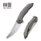 GUNMANSA Knife WEKNIFE Merata Flipper Knife Titanium Handle (3.68" CPM 20CV Blade) WE22008A-2