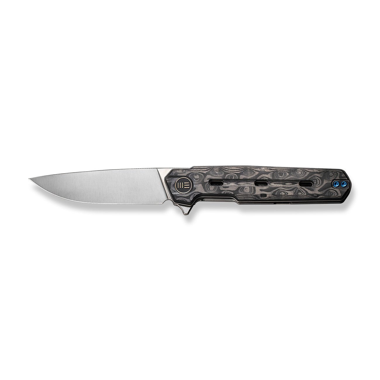 GUNMANSA Knife WEKNIFE Navo Flipper Knife Carbon Fiber & Titanium Handle (3.25" CPM 20CV Blade) WE22026-2
