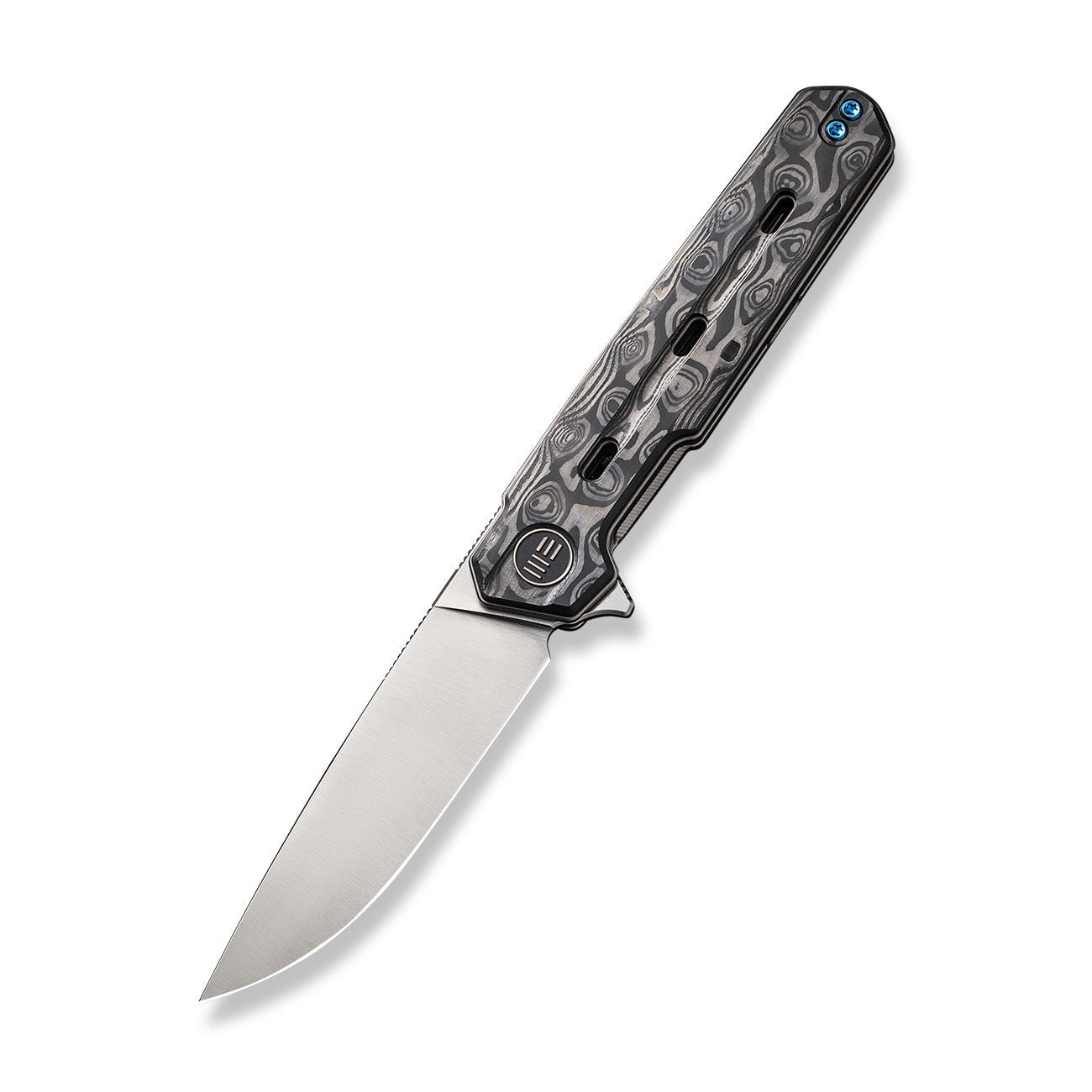 GUNMANSA Knife WEKNIFE Navo Flipper Knife Carbon Fiber & Titanium Handle (3.25" CPM 20CV Blade) WE22026-2