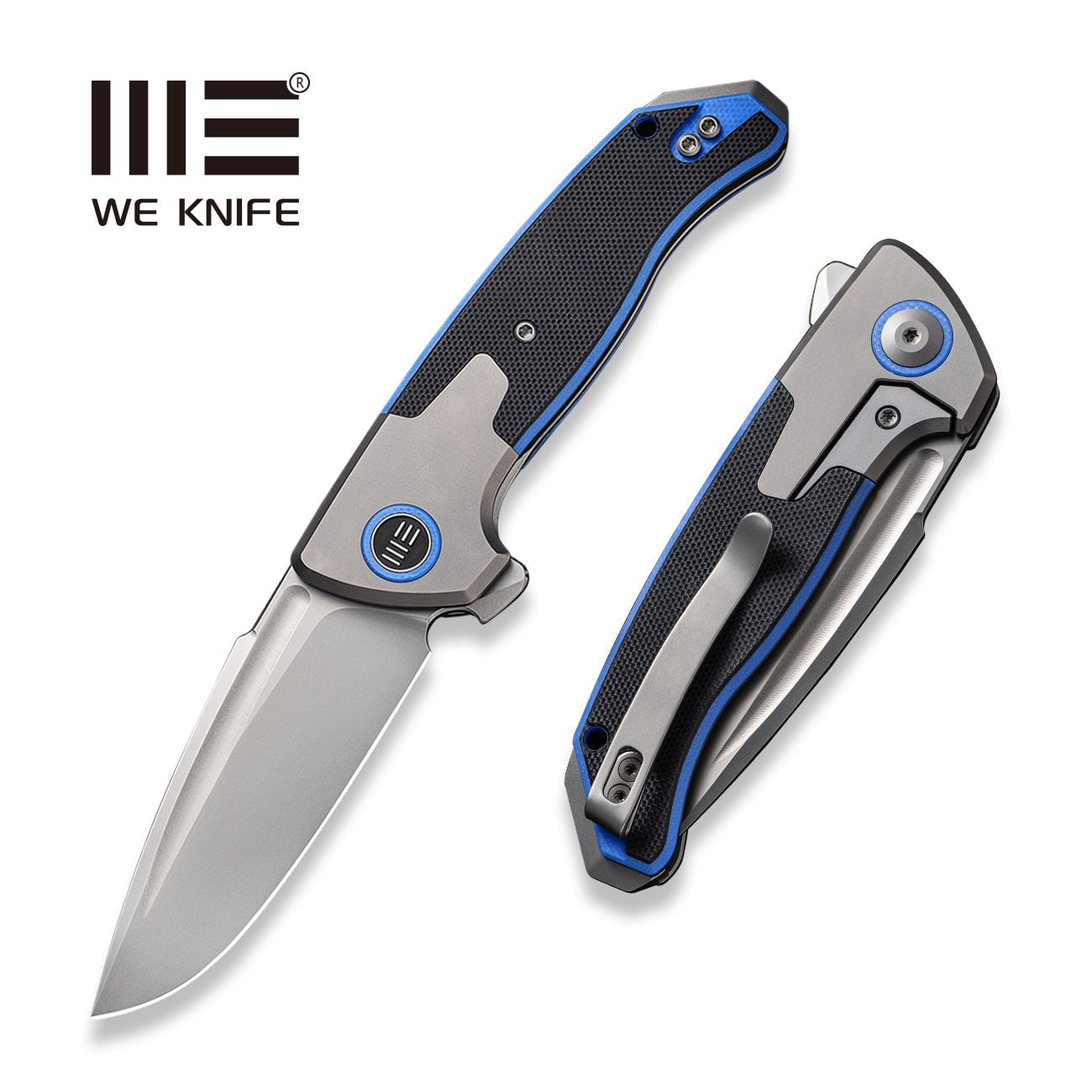 GUNMANSA Knife WEKNIFE Press Check Flipper Knife Titanium & G10 Handle (3.15" CPM 20CV Balde) WE20078B-2