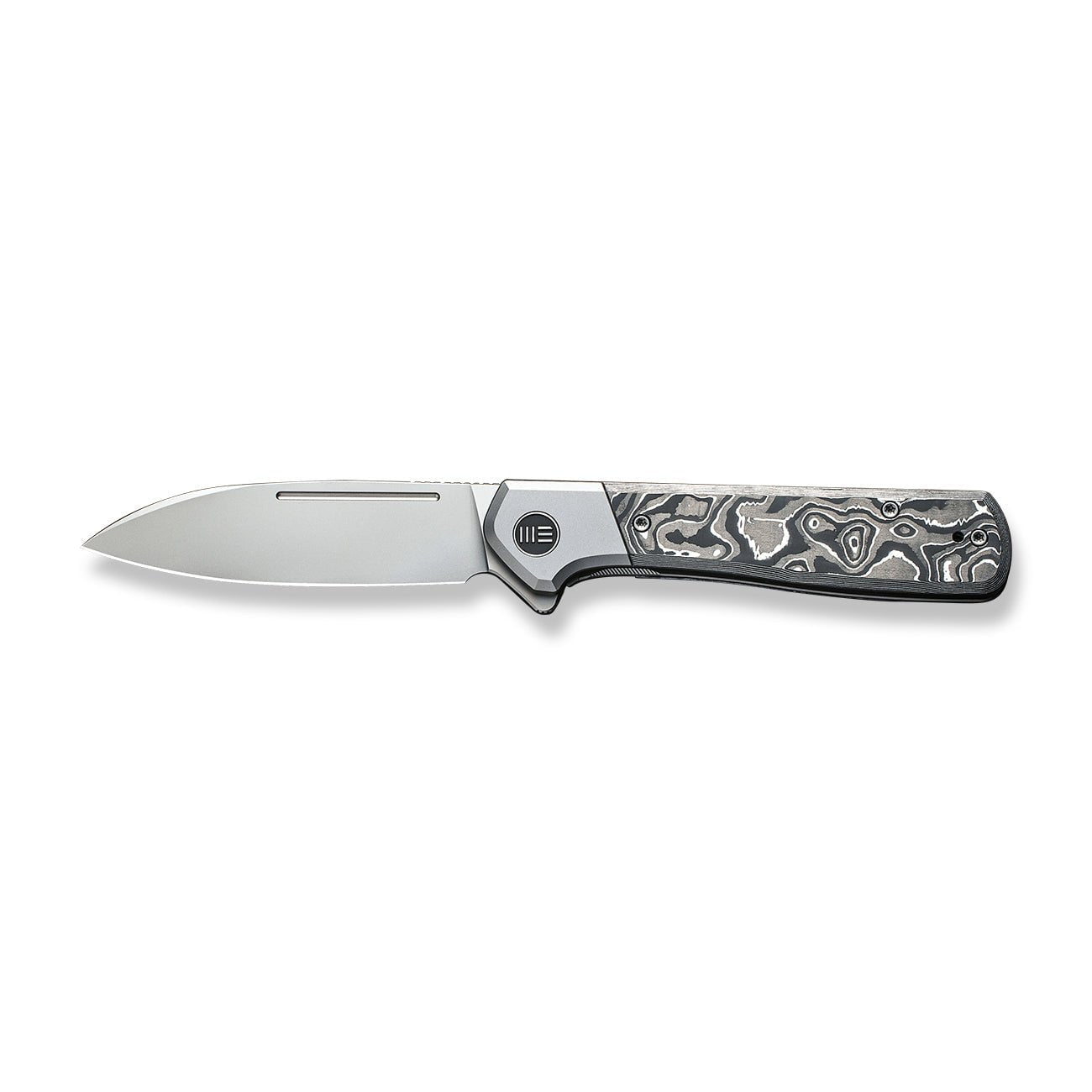 GUNMANSA Knife WEKNIFE Soothsayer Flipper Knife Titanium & Carbon Fiber Handle (3.48" CPM 20CV Blade) WE20050-3