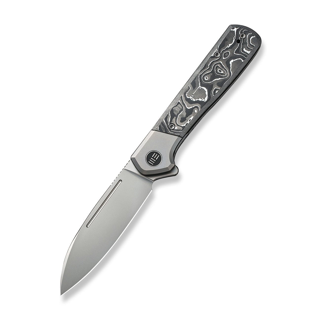 GUNMANSA Knife WEKNIFE Soothsayer Flipper Knife Titanium & Carbon Fiber Handle (3.48" CPM 20CV Blade) WE20050-3