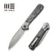 GUNMANSA Knife WEKNIFE Soothsayer Flipper Knife Titanium & Carbon Fiber Handle (3.48" CPM 20CV Blade) WE20050-3