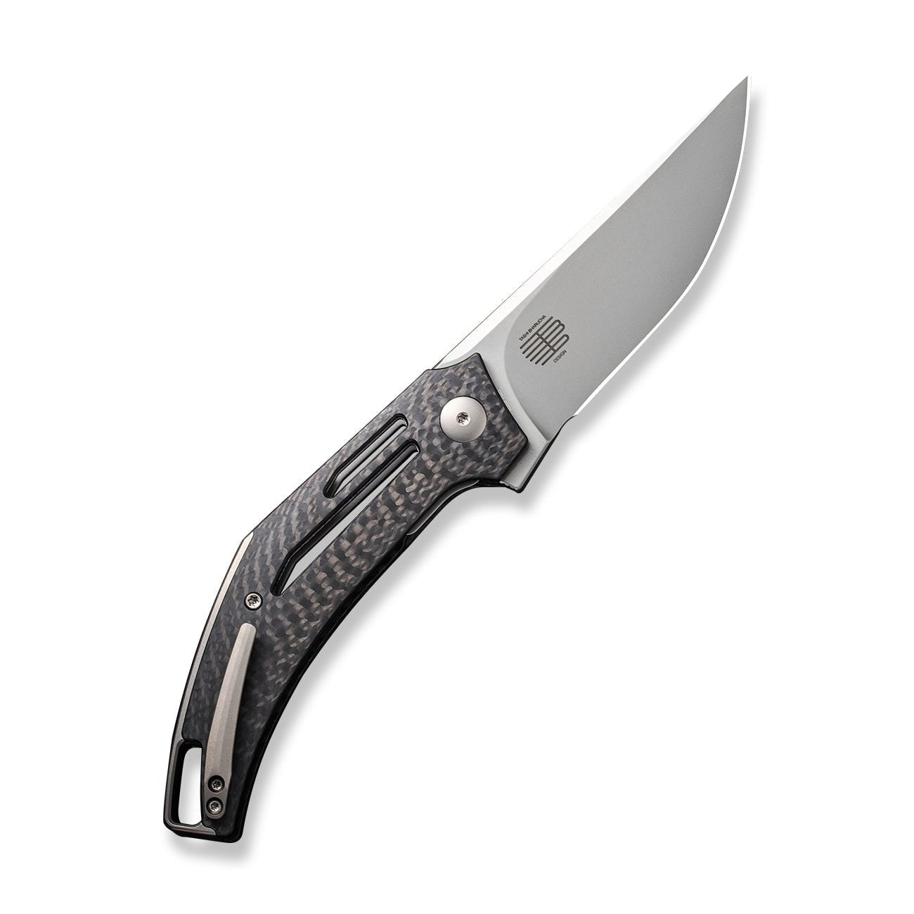GUNMANSA Knife WEKNIFE Speedliner Flipper Knife Carbon Fiber Handle (3.39" CPM 20CV Blade) WE22045B-1