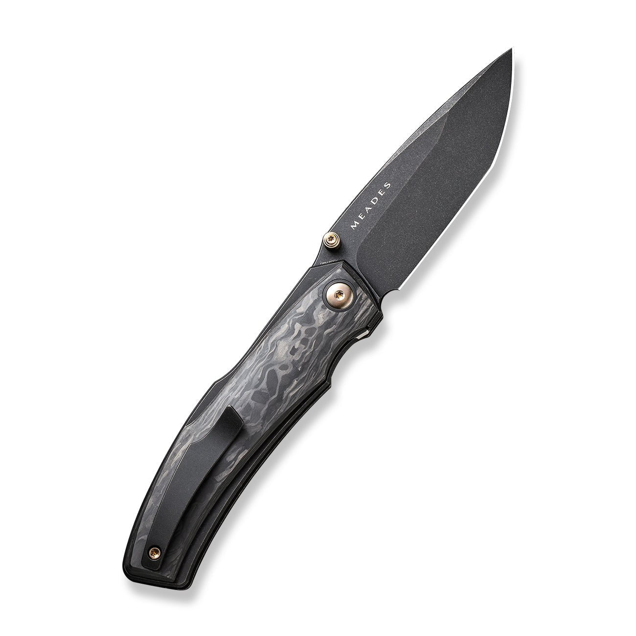 GUNMANSA Knife WEKNIFE Swordfin Front Flipper & Thumb Stud Knife Carbon Fiber Handle (3.28" CPM 20CV Blade) WE23067-2