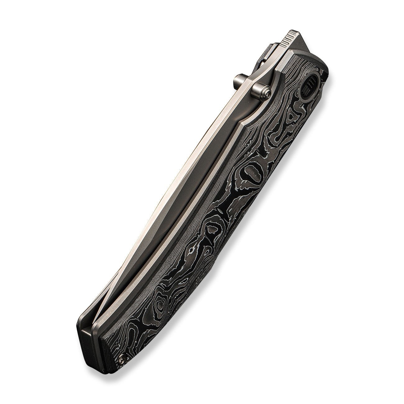 GUNMANSA Knife WEKNIFE Swordfin Front Flipper & Thumb Stud Knife Carbon Fiber Handle (3.28" CPM 20CV Blade) WE23067-3