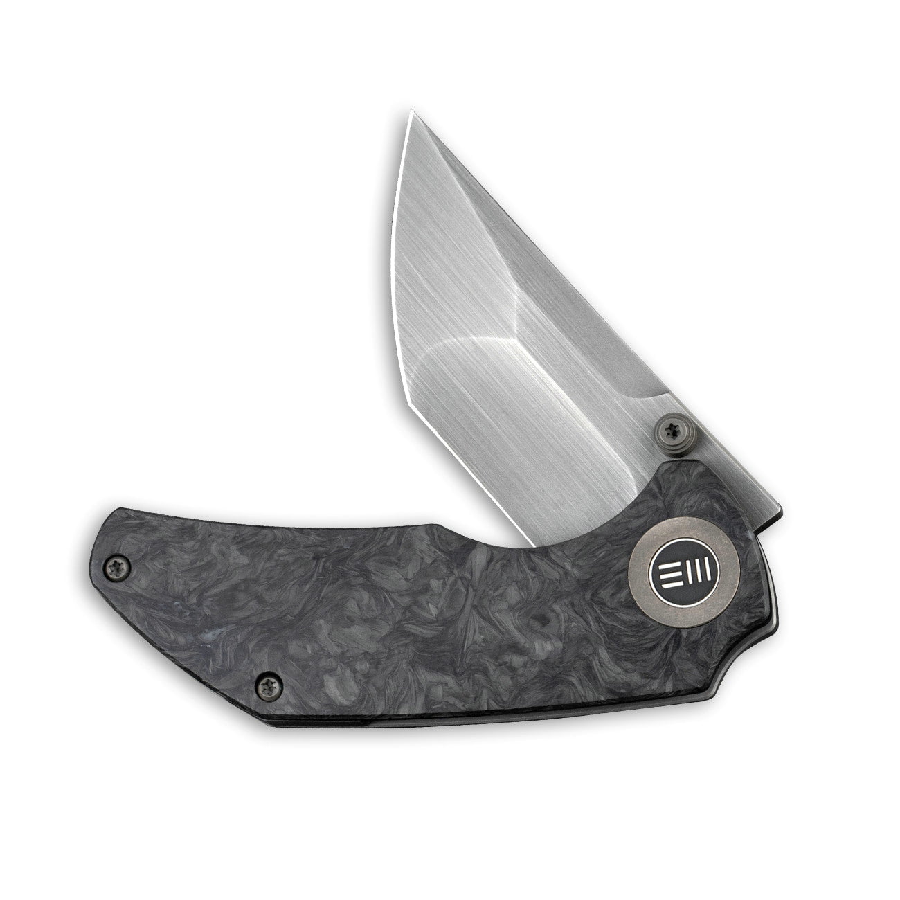 GUNMANSA Knife WEKNIFE Thug Thumb Stud Knife Titanium & Carbon Fiber Handle (2.69" CPM 20CV Blade) 2103C