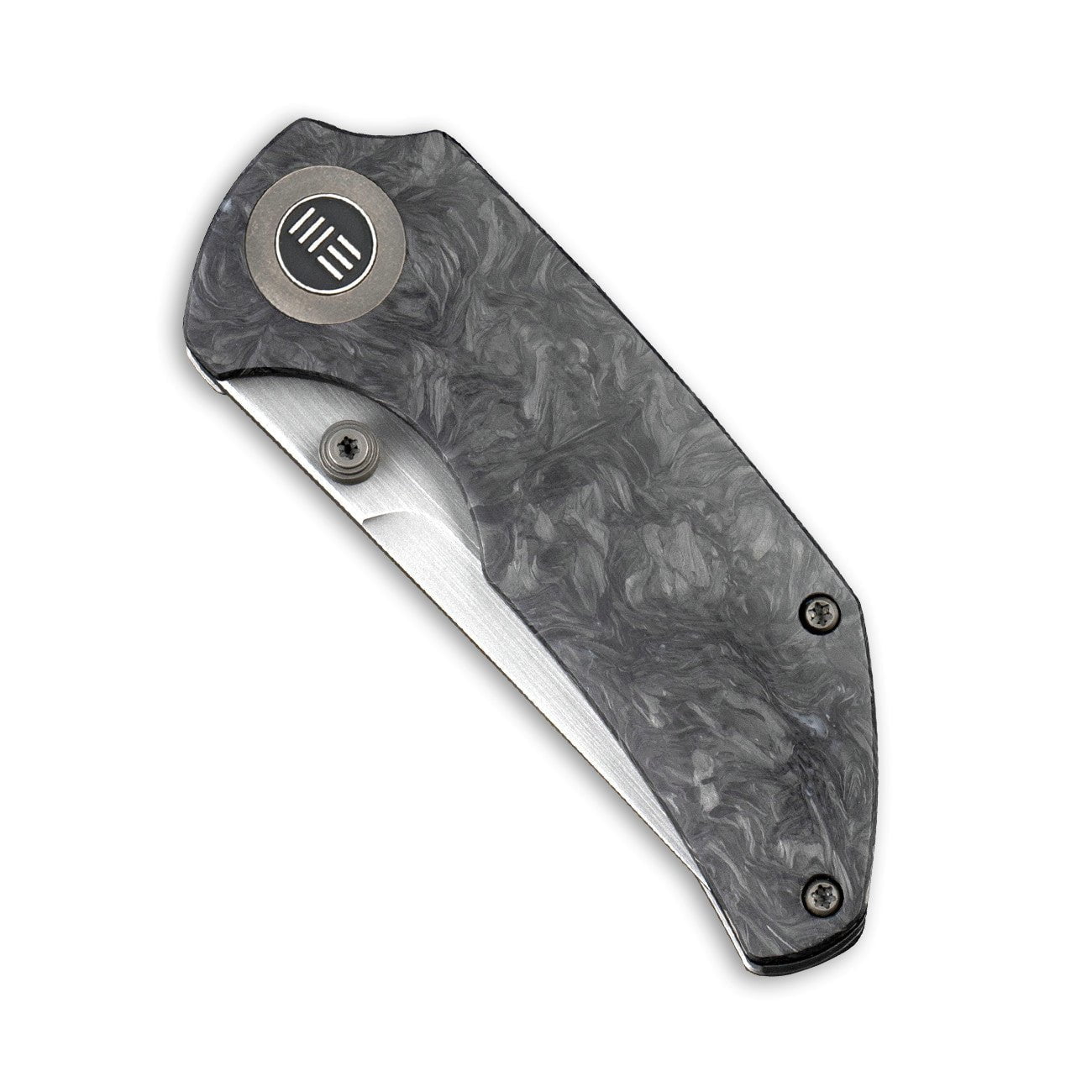 GUNMANSA Knife WEKNIFE Thug Thumb Stud Knife Titanium & Carbon Fiber Handle (2.69" CPM 20CV Blade) 2103C