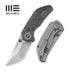 GUNMANSA Knife WEKNIFE Thug Thumb Stud Knife Titanium & Carbon Fiber Handle (2.69" CPM 20CV Blade) 2103C