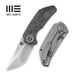 GUNMANSA Knife WEKNIFE Thug Thumb Stud Knife Titanium & Carbon Fiber Handle (2.69" CPM 20CV Blade) 2103C