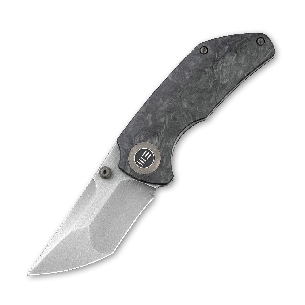 GUNMANSA Knife WEKNIFE Thug Thumb Stud Knife Titanium & Carbon Fiber Handle (2.69" CPM 20CV Blade) 2103C