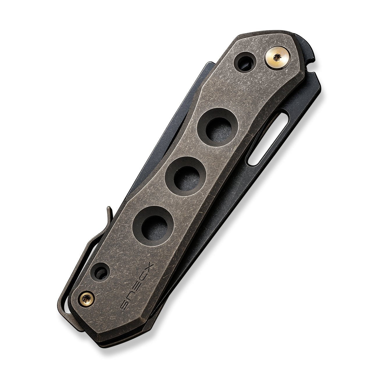 GUNMANSA Knife WEKNIFE Vision R Manual Thumb & Thumb Hole & Superlock Knife Titanium Handle (3.54" CPM 20CV Blade) WE21031-4