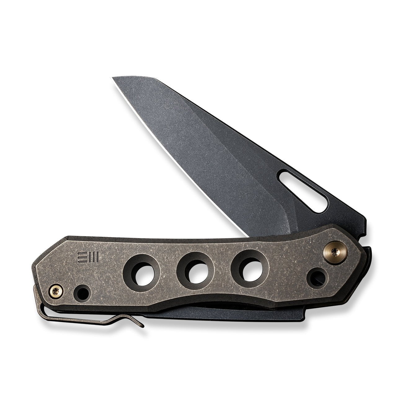 GUNMANSA Knife WEKNIFE Vision R Manual Thumb & Thumb Hole & Superlock Knife Titanium Handle (3.54" CPM 20CV Blade) WE21031-4